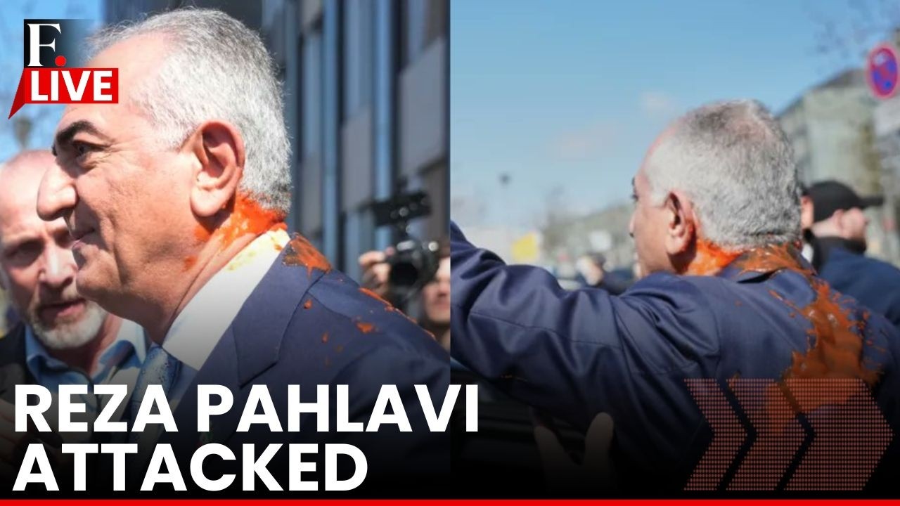 Reza Pahlavi in Berlin LIVE: Red Liquid Thrown at Former Shah After He Criticised US-Iran Ceasefire