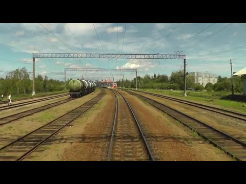 Train Driver's View: Nevskaya Dubrovka - Saint Petersburg Part 1 ( Cab ride view )