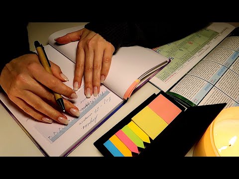 ASMR 📓 Listen while Study ✍🏼 Unintelligible Whisper (Lunar calendar planning)