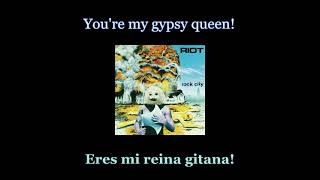 Riot - Gypsy Queen - 08 - Lyrics / Subtitulos en español (Nwobhm) Traducida