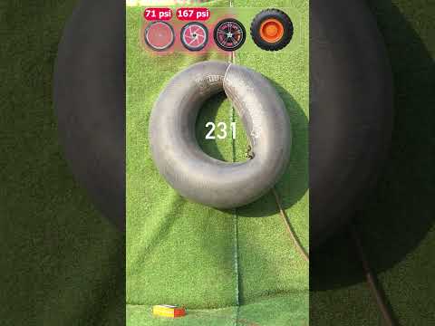 Truck tyre V/s Air Pressure pump