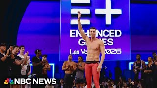 Download lagu Swimmer 'breaks' world record at billionaire-backed Enhanced Games mp3