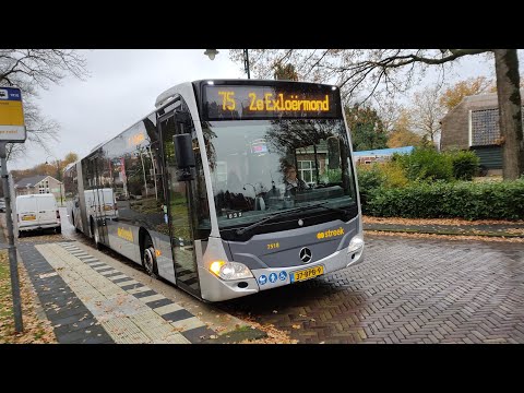 Qbuzz Streekbus 7518 als Lijn 75 naar 2e Exloërmond Nijverheidsstraat