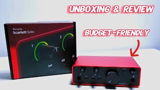 Video thumbnail for "Unboxing & Setup: Focusrite Scarlett Solo 4th Gen USB Audio Interface | Step-by-Step Guide!" by TKrev Studio