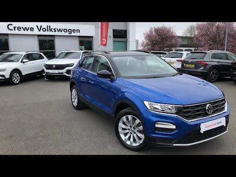 Approved Used Volkswagen T-Roc SE 1.5TSI in Ravenna Blue/Black Roof Pack - DA18GLK