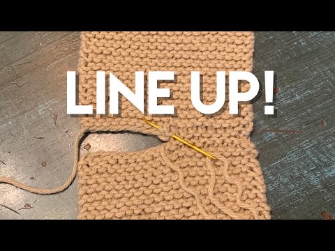 Mattress Stitch | Seaming Top to Top in Garter Stitch