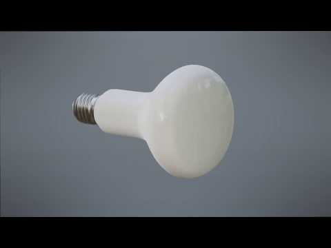 LED bulged reflector bulb 3D model