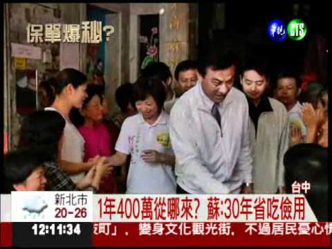 巨額保費怎來? 蘇:30年省吃儉用!