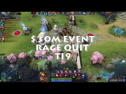 Dota 2: Gambit’s Afoninje Rage Quits | $30M TI9 Event