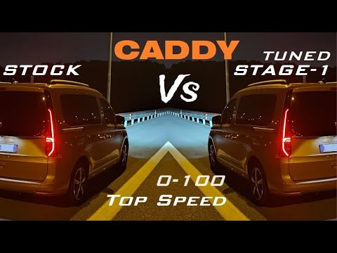 VW CADDY 2.0 TDI, STOCK vs TUNED, Acceleration & Top Speed