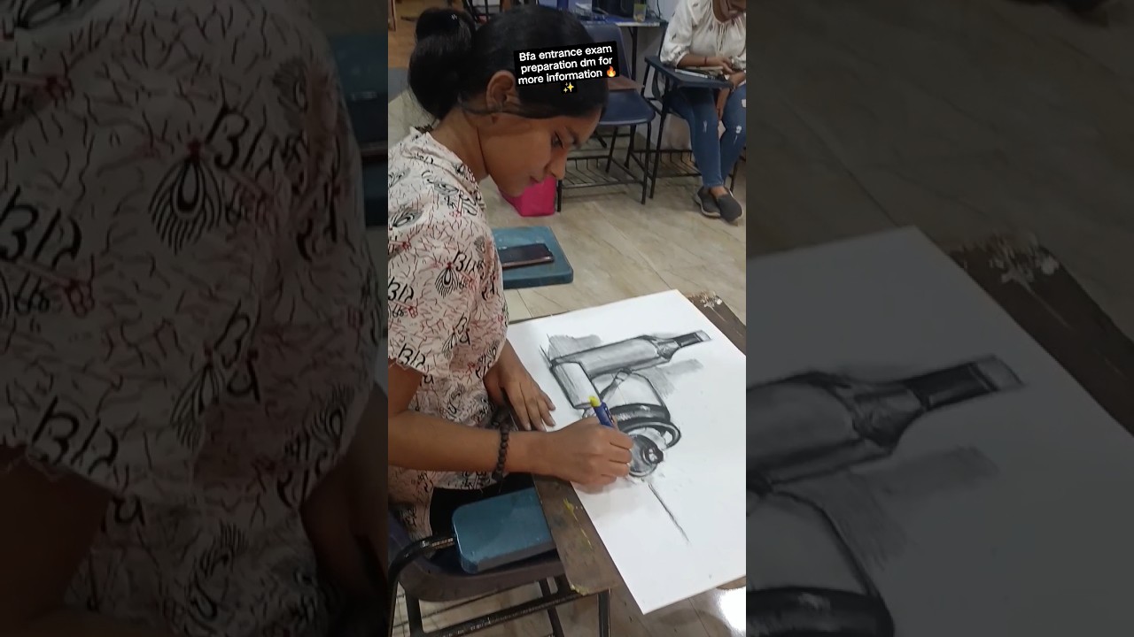 BFA entrance exam preparation going on 🔥#shorts #bfa #bfaprepartion in academy#youtube #stilllife