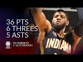 Paul George 36 Pts 6 Threes 5 Asts Vs Hornets 16 17 Season