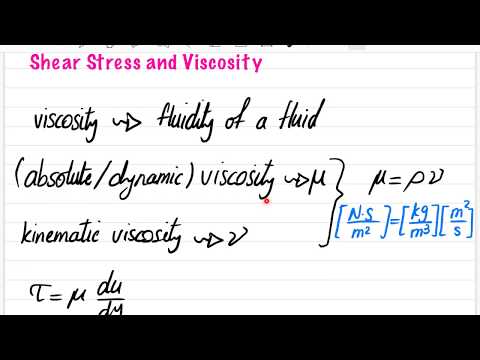 1. Shear Stress and Viscosity