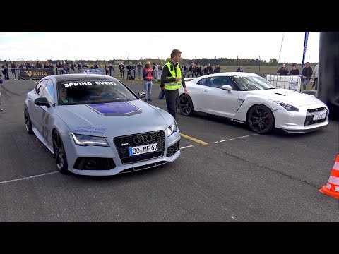 750HP Audi RS7 Sportback vs 1050HP Nissan GT-R R35 Switzer P800