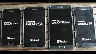 Samsung Galaxy S7 vs Note 4 vs S5 vs S5 mini benchmark test Samsung Galaxy S7 vs Note 4 vs S5 vs S5 mini benchmark test