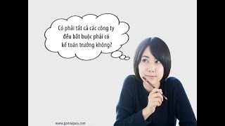 Doanh nghiệp nhỏ bắt buộc phải có kế toán trưởng không?