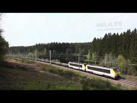 Freight train on the Athus-Meuse line (Belgium)