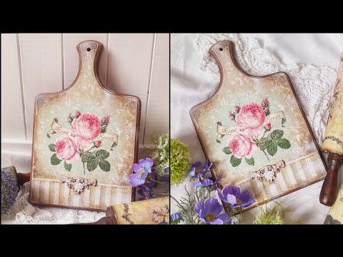 Decorative decoupage board ❤️ Shabby Chic & Vintage