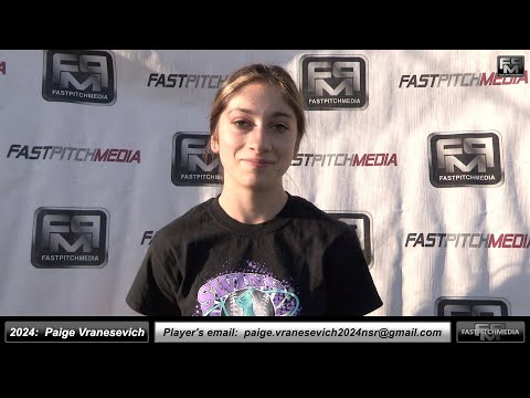 2024 Paige Vranesevich 3.8 GPA - Pitcher and Outfielder Softball Skills Video