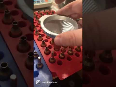 Making ammo in 11 seconds. #handloading #ammo #bullet #reloading #reloadingbench #rifle #outdoors