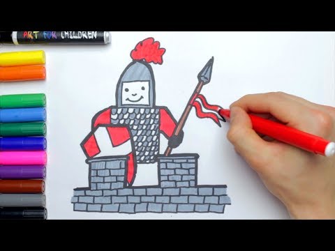 Comment dessiner un chevalier pour les enfants | Livre de coloriage pour les tout-petits