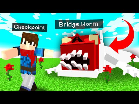 We Found The BRIDGE WORM And He Tried To EAT US!? (Scary Sighting!) - Minecraft Mods Gameplay