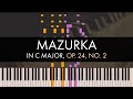 Frédéric Chopin - Mazurka in C Major, Op. 24, No. 2