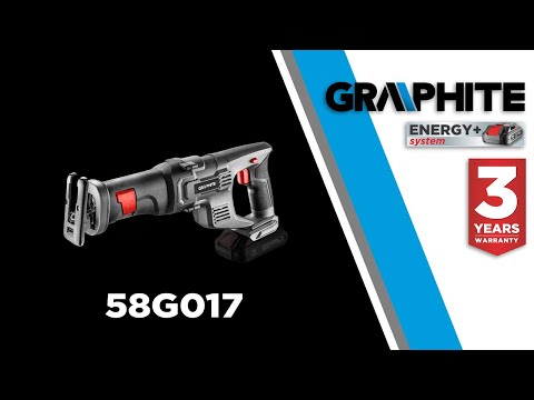 Graphite tiesinis pjūklas Energy+ 18V (58G017) be akumuliatoriaus ir kroviklio video