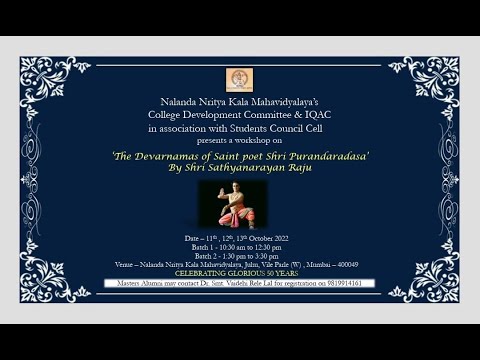 workshop by Guru Sathyanarayan Raju 
