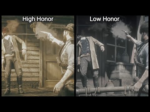 The Difference Between Arthur's High Honor Vs Low Honor Kill Cam - RDR2