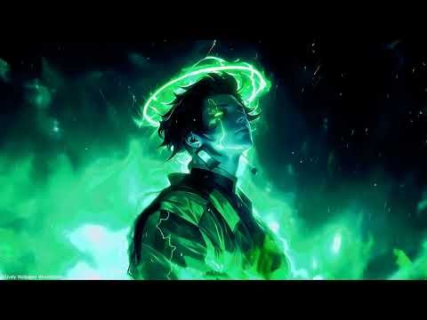 DONT MISS OUT this stunning 4K 1 Hour live wallpaper of a Green Halo Tanjiro Kamado for your Screen!