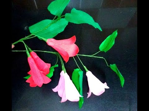 How to make Paper Flower Copihue\ Lapageria rosea ( flower # 160)