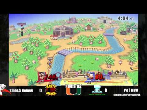UM Sm4sh Tourney - Smash Demon (Luigi, Alph) vs PG | MVD (Diddy) ~Pools R2