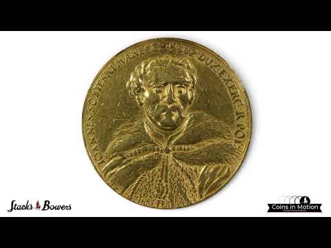 A rare 1673 10 Ducat with intricate engraving to be sold in the January 2023 NYINC Auction.