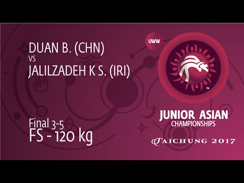 BRONZE FS - 120 kg: S. JALILZADEH K (IRI) df. B. DUAN (CHN), 4-0