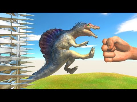 Strong Punch Through Wall and Vertical Grinders - Animal Revolt Battle Simulator