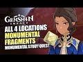 Monumental Study World Quest Guide | Search For 4 Lost Monument Fragments Locations | Genshin 3.6