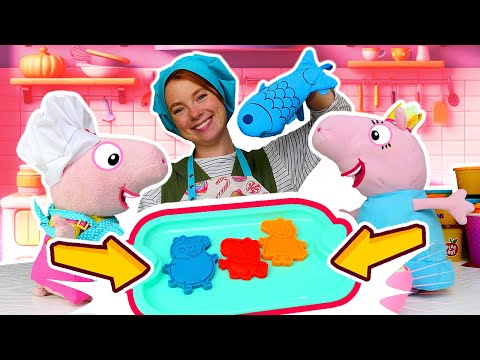 Play Doh Spielzeug Video mit Peppa Wutz und Irene. Kekse für Mama Wutz. Plüpa Plüsch Paradies