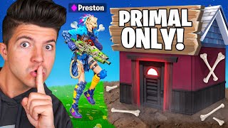 SNEAKING into My Wife's PRIMAL ONLY Tournament! - Fortnite