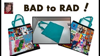 📚 EASY 3 HOUR PROJECT 📚 | Use SCRAPS to TRANSFORM a BORING BAG using PINS & TOPSTITCHING! | Upcycle