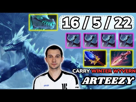 🔥 ARTEEZY Winter Wyvern Hard Carry 🔥 Arctic Burn Play With Aghanim - Dota 2