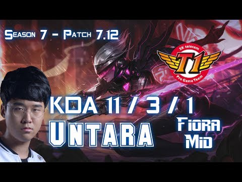 SKT T1 Untara FIORA vs TALIYAH Mid - Patch 7.12 KR Ranked