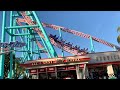 Xcelerator The Ride Roller Coaster Attraction Off Ride POV Knott S Berry Farm Theme Park California