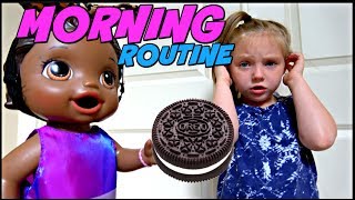 BABY ALIVE does her MORNING ROUTINE! The Lilly and Mommy Show. The TOYTASTIC Sisters. FUNNY SKIT!