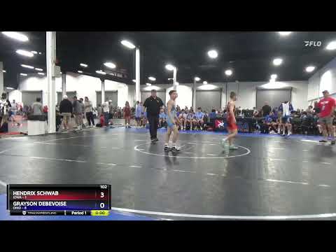 102 Lbs Semis & 1st Wrestleback (8 Team) - Hendrix Schwab, Iowa Vs Grayson Debevoise, Ohio 84dd