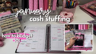 1st Cash Stuffing for the month of January! Budgeting 101