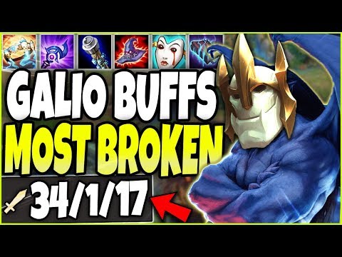 *NEW GALIO BUFFS* CRAZIEST GAME EVER 🔥 MOST BROKEN Galio Season 10 Build 🔥 LoL Galio s10 Gameplay