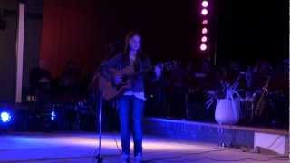 Nikki (11) is playing &#39;Left That Body Long Ago&#39; (Amy MacDonald) on stage