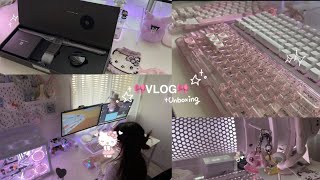 ［vlog］ゲーム尽くしな１日🎮🍥unboxing/ BenQ,YUNZII x71 ⌨️💡♡APEX,スーパーマーケットシミュレーターたのしい🛒⸝⋆