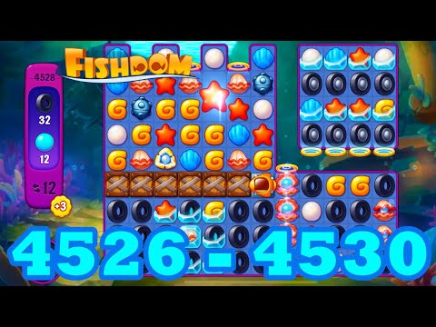 Fishdom Level 4426 - 4530 HD Walkthrough | 3 match puzzle | gameplay | android | 4527 | 4528 | 4529